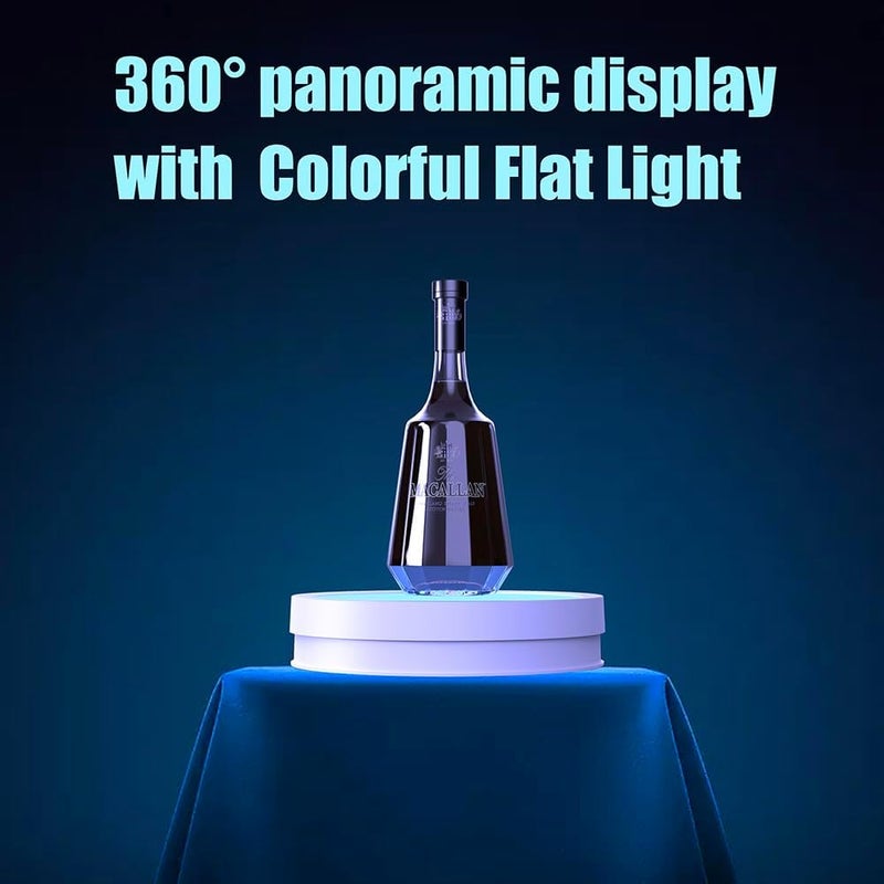 JAYEGT Variety Colors LED Light Base Non-Slip Rotating Display Stand , 66Lbs Load,360 Photography Turntable for Products Shows, Glass Crystal Artwork, Jewelry,Remote control(8.66inch / 6Color LED Light / White / Wired) - Image 2